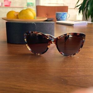 Great condition women’s Prada blue tortoise shell women’s sunglasses